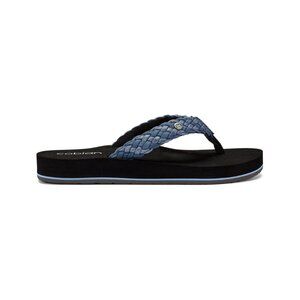 Cobian Women's Braided Bounce Synthetic Leather Sandals - Indigo